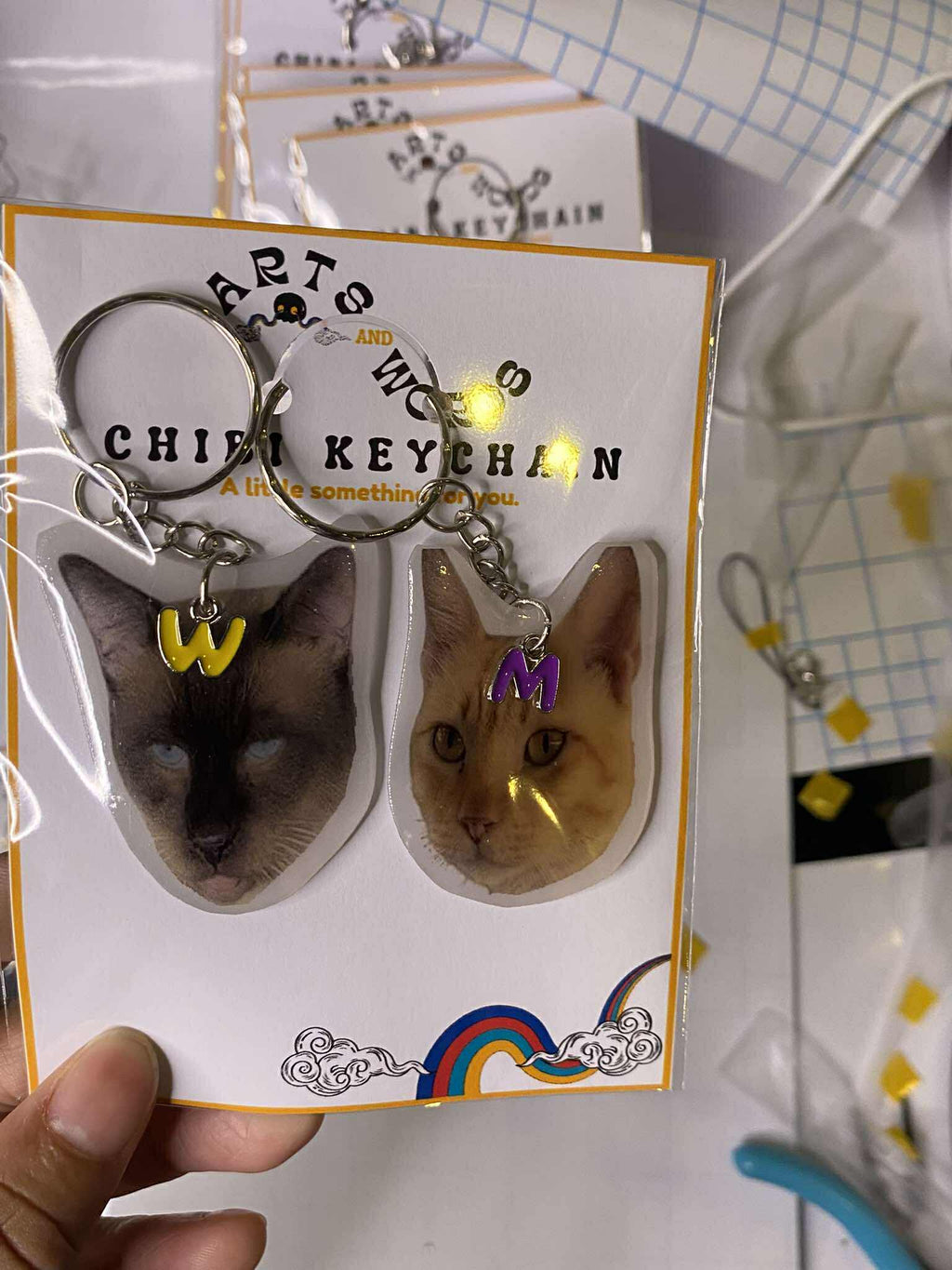 Pawtrait Keychain for Hoomans 🐶 SEND US A MESSAGE FIRST BEFORE PLACING YOUR ORDER - facebook.com/artsandwords.studio